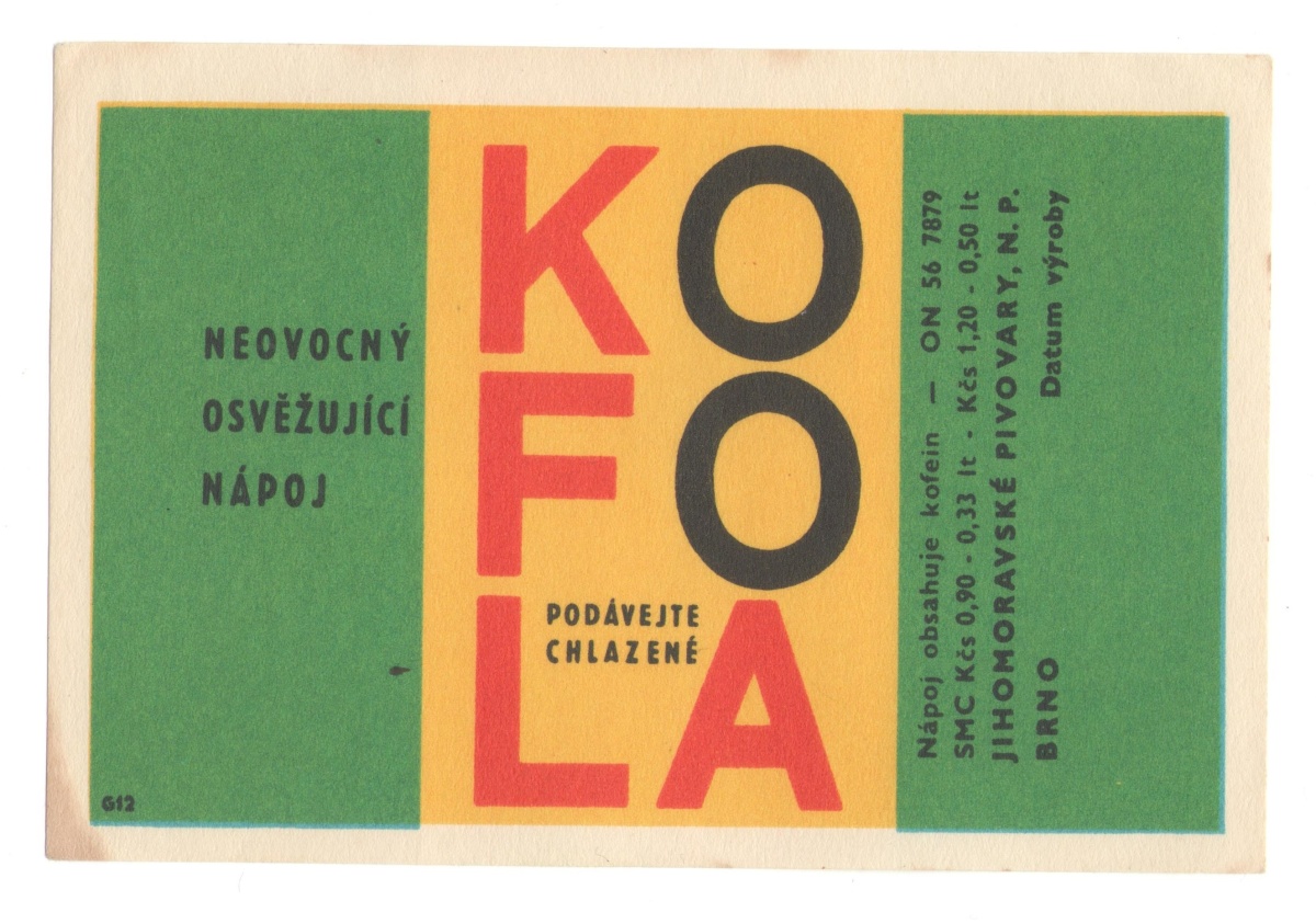 Kofola historické etikety