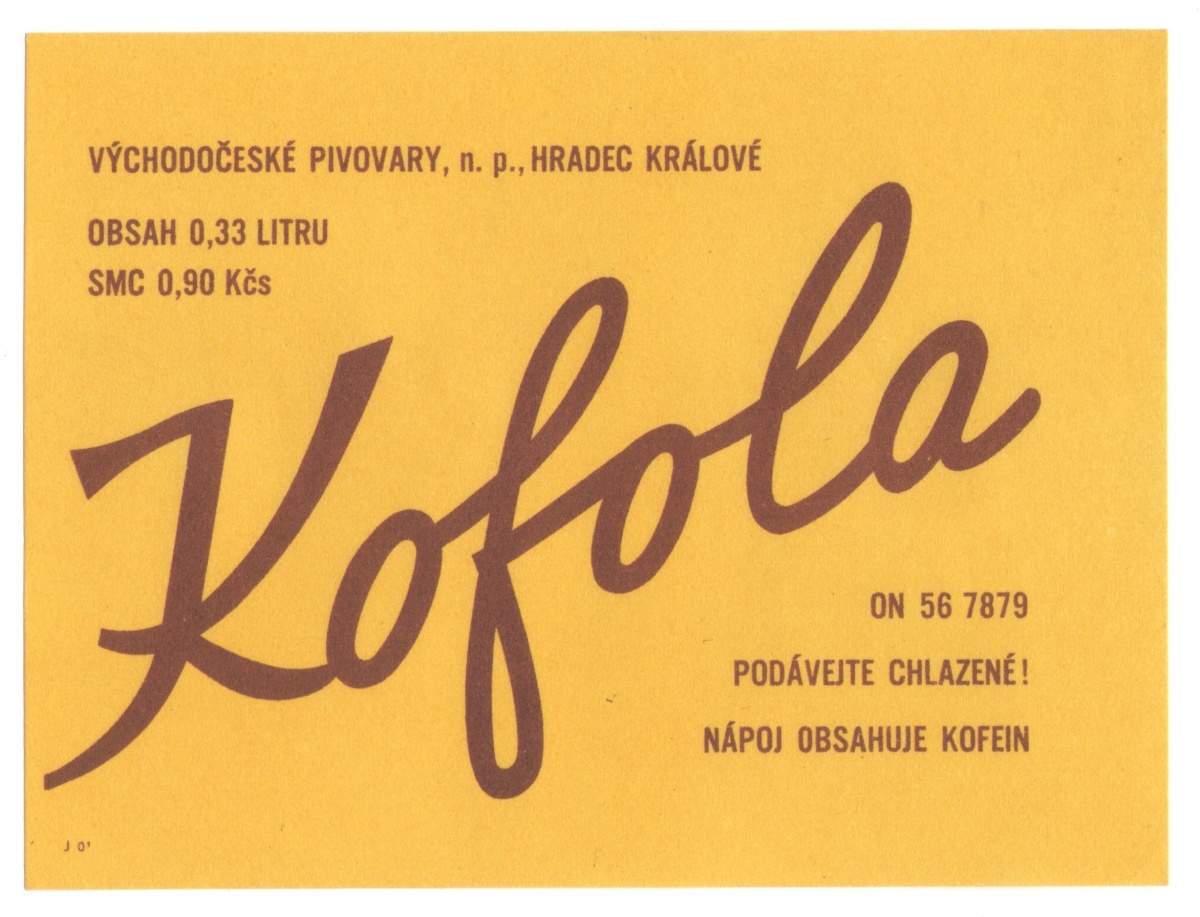 Kofola historické etikety