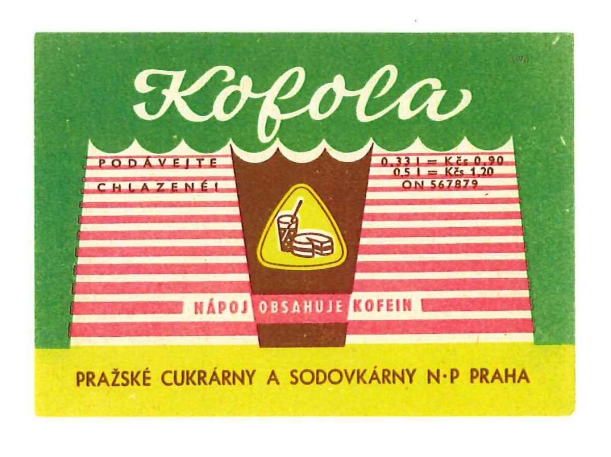 Kofola historické etikety