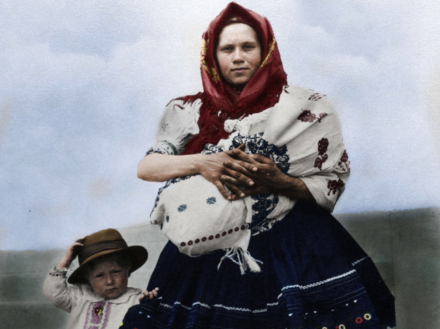 slovenka, slovenská žena, ostrov Ellis, dieťa
