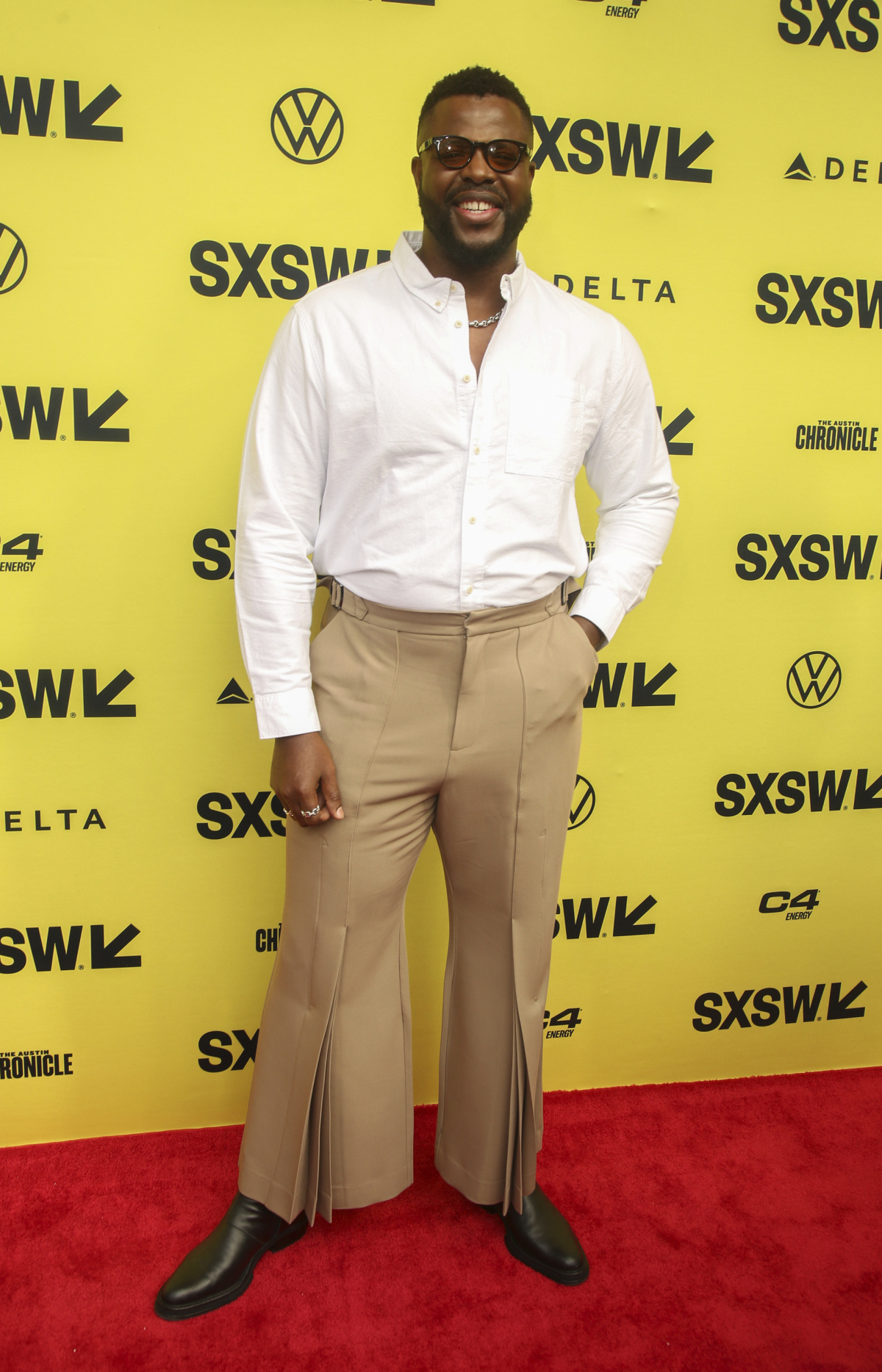 Winston Duke na uvedení novinky The Fall Guy.