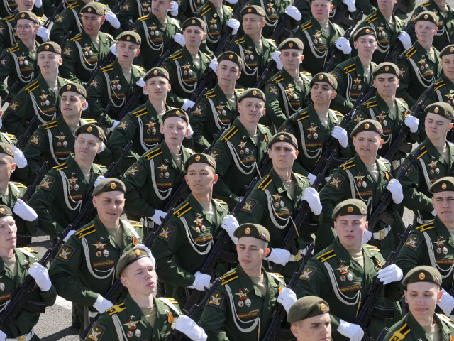 Russia Victory Day Parade ruskí vojaci