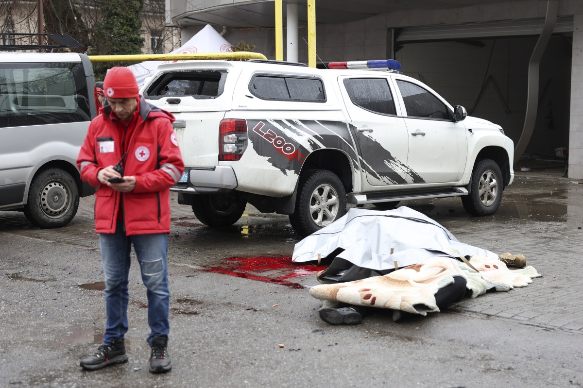 Odesa, ruský útok, bombardovanie, vojna na Ukrajine, červený kríž