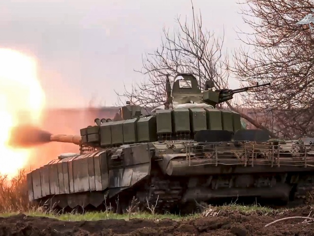 Ruský tank, vojna na Ukrajine, Belgorodská oblasť