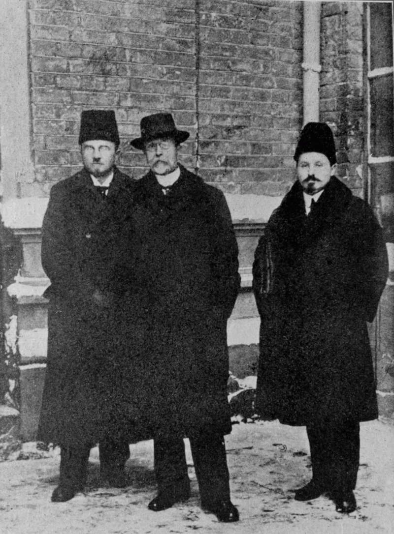 (Zľava) Bohdan Pavlů a T. G. Masaryk v Petrohrade.