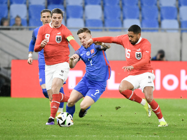 SR futbal ME2024 príprava Rakúsko BAX