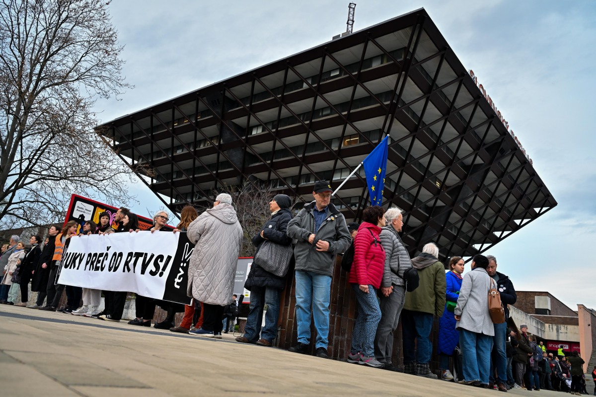 SR Bratislava RTVS protestný pochod BAX