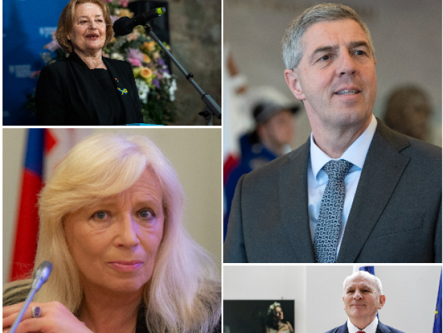 Zľava hore Radoslav Procházka, Magdaléna Vášáryová, Béla Bugár, zľava dole Pavol Hrušovský, Iveta Radičová, František Mikloško