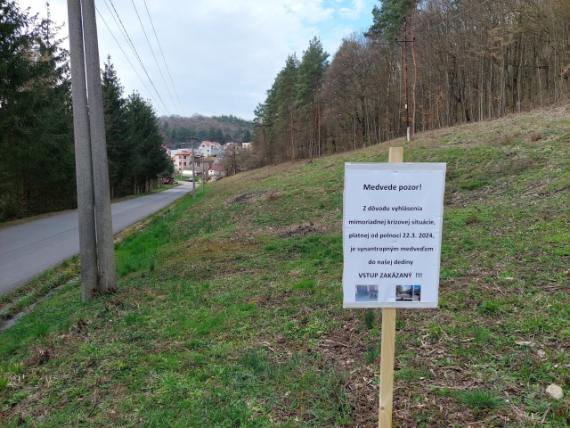 oznam, medvede, Trnavá Hora