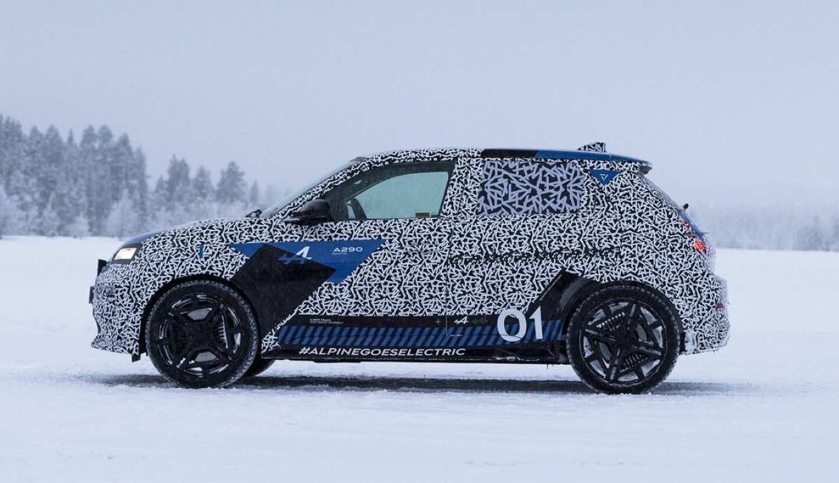 Alpine A290 - testovací prototyp 2024