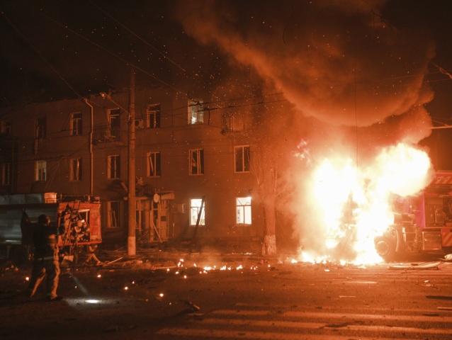 vojna na Ukrajine, Charkov, záchranári, ruský útok, bombardovanie
