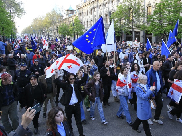 Gruzínsko, protest, ruský zákon