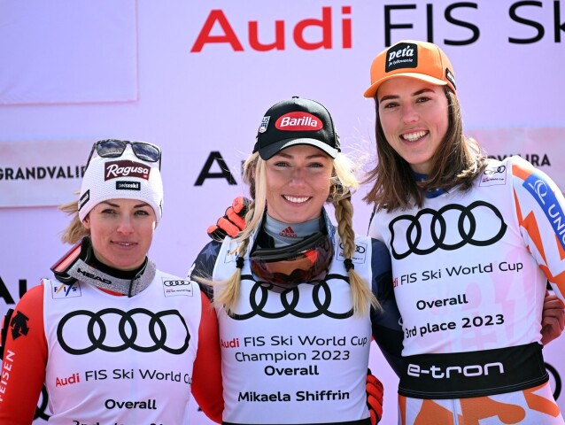 Lara Gutová-Behramiová ,Mikaela Shiffrinová, Petra Vlhová