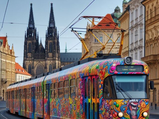 Brno, električka, párty električka, Šalina
