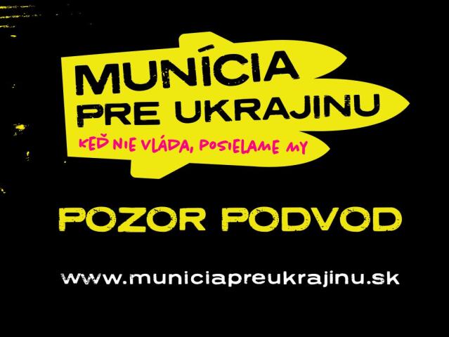 munícia pre Ukrajinu, podvod, zbierka na muníciu