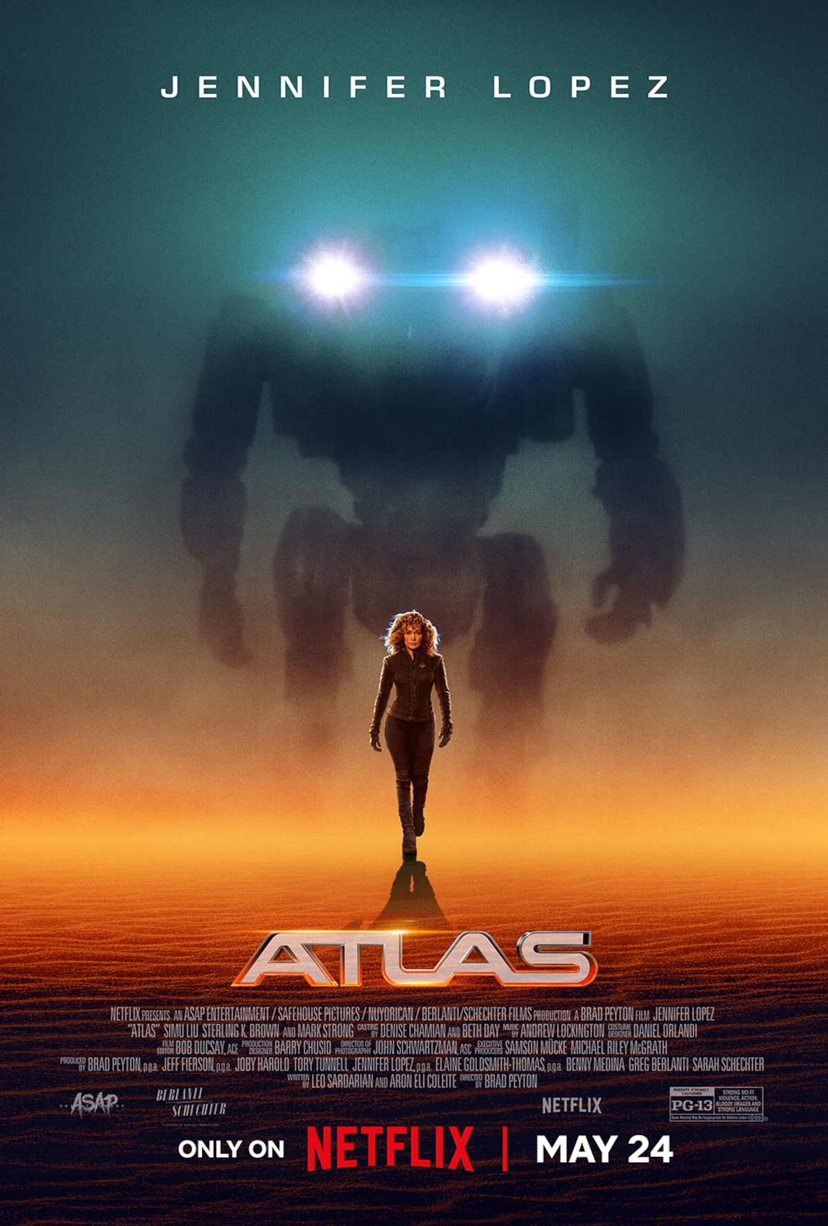 Jennifer Lopez sa predstaví v akčnom sci-fi filme Atlas.
