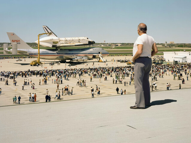 joel sternfeld, the space shuttle columbia lands at kelly lackland air force base