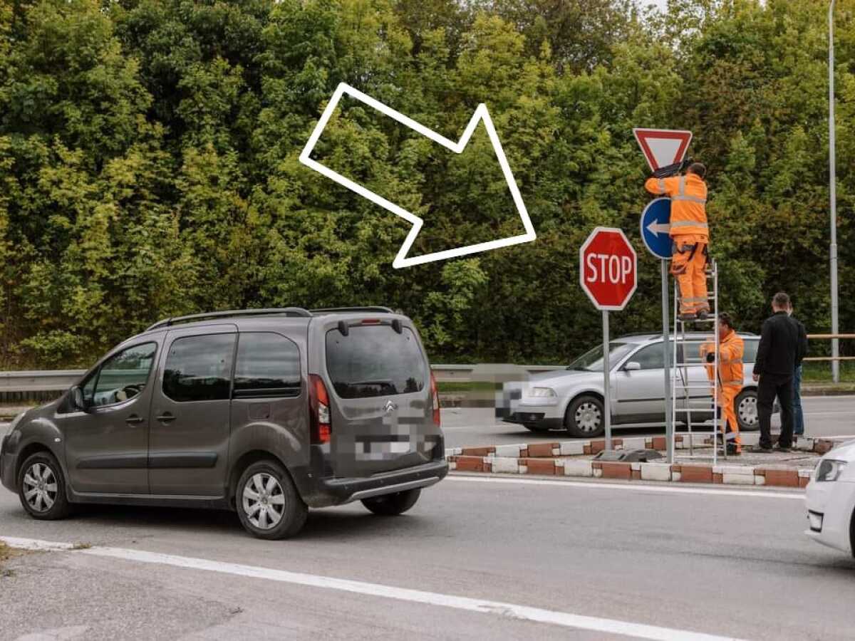 dopravná značka v Nitre
