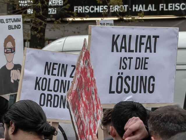 kalifát, demonštrácia, islamisti, moslimovia