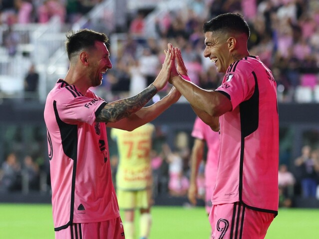 Lionel Messi a Luis Suarez