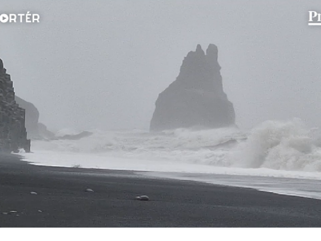 Pláž, Reynisfjara, Island, mReportér