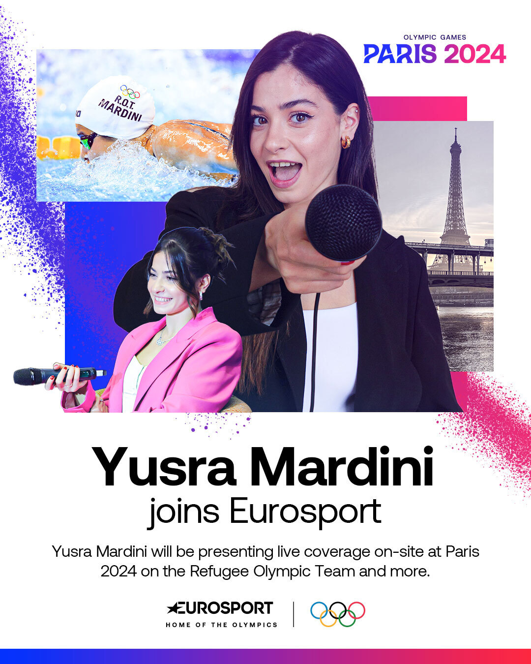 Plavkyňa Yusra Mardini bude špeciálnou reportérkou Eurosportu pre Olympijský tím utečencov.