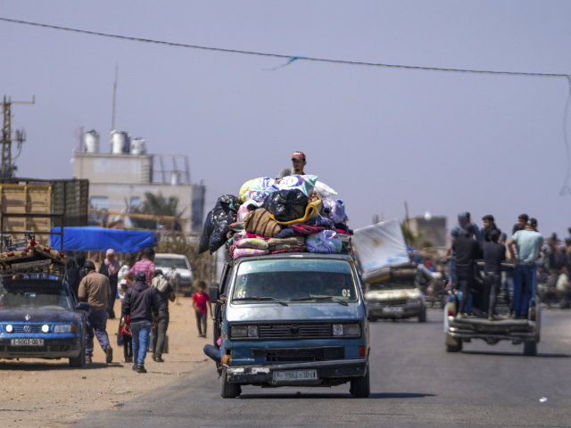 Izrael Palestína Gaza Rafah Evakuácia