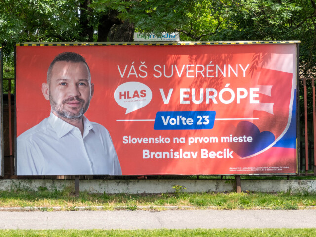 Branislav Becík, Hlas, billboard, bilbord, eurovoľby 2024
