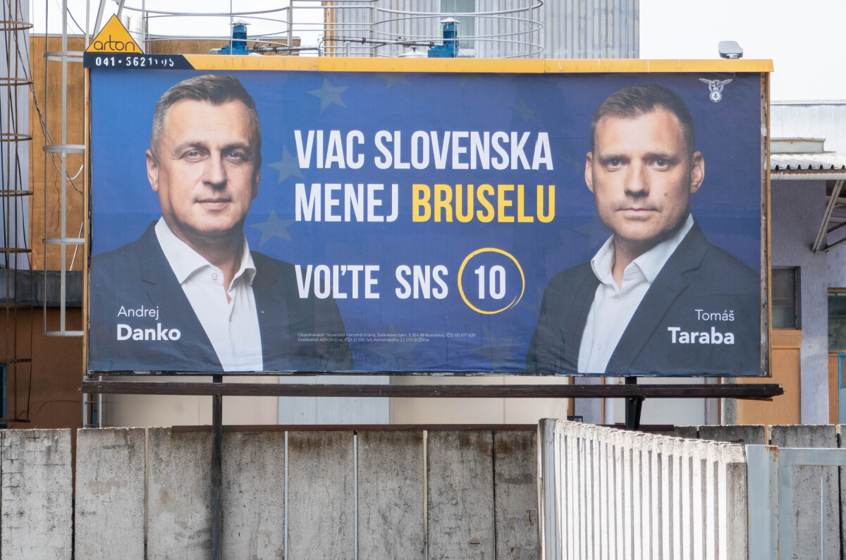Andrej Danko, Tomáš Taraba, SNS, billboard, bilbord, eurovoľby 2024