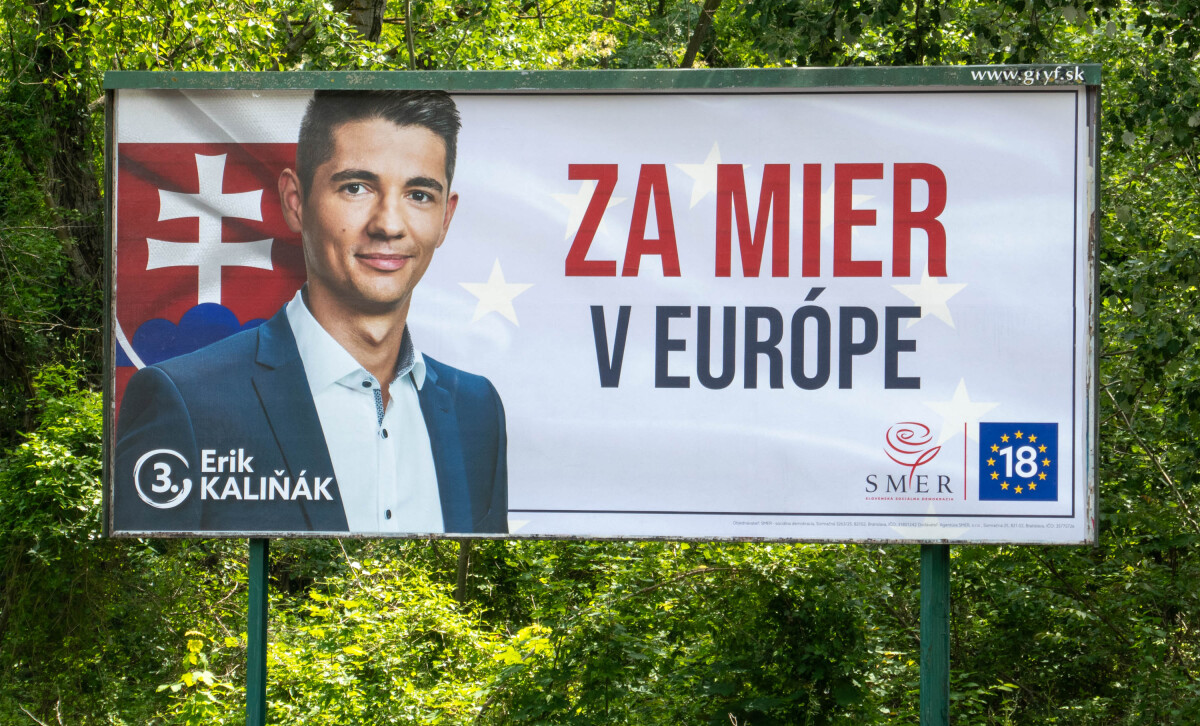Erik kaliňák, SMER, billboard, bilbord, eurovoľby 2024