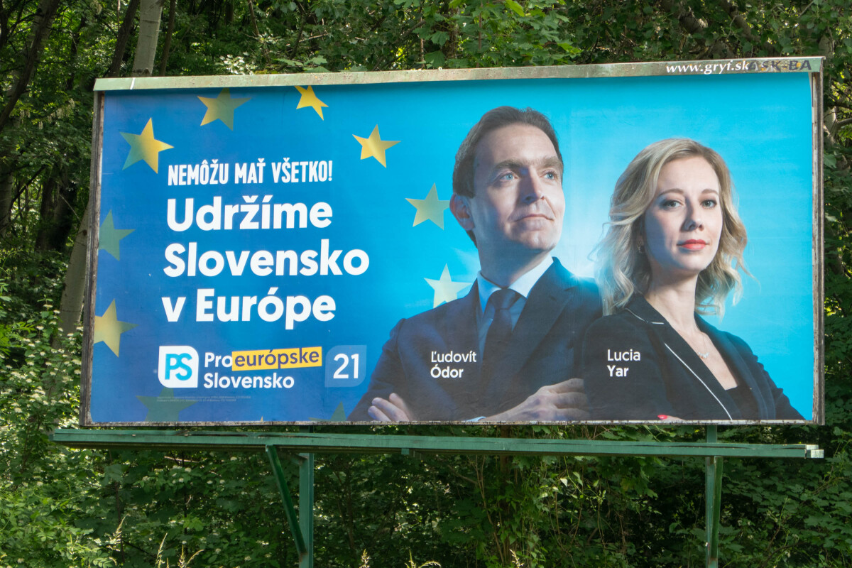Ľudovít Ódor, Lucia Yar, PS, billboard, bilbord, eurovoľby 2024