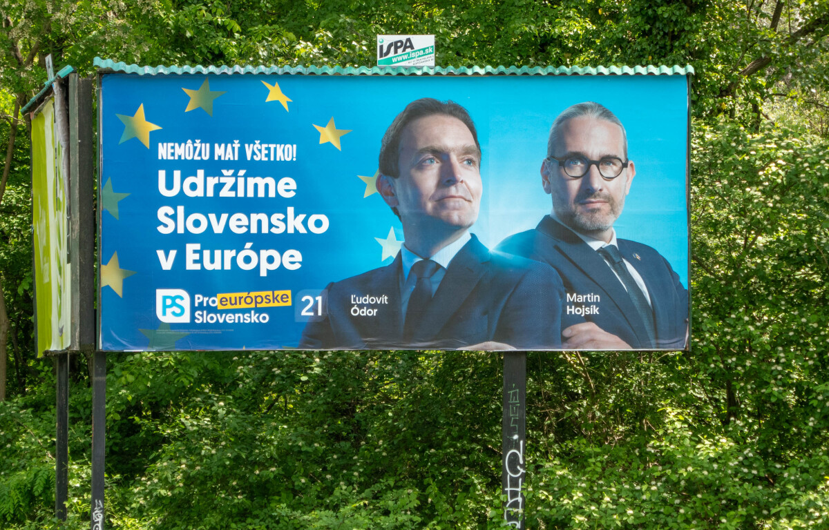 Ľudovít Ódor, Martin Hojsík, PS, billboard, bilbord, eurovoľby 2024