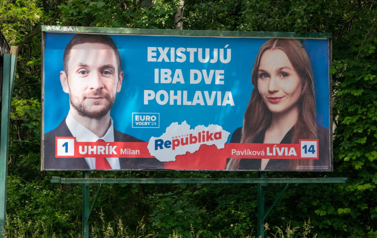 Republika, Uhrík,billboard, bilbord, eurovoľby 2024