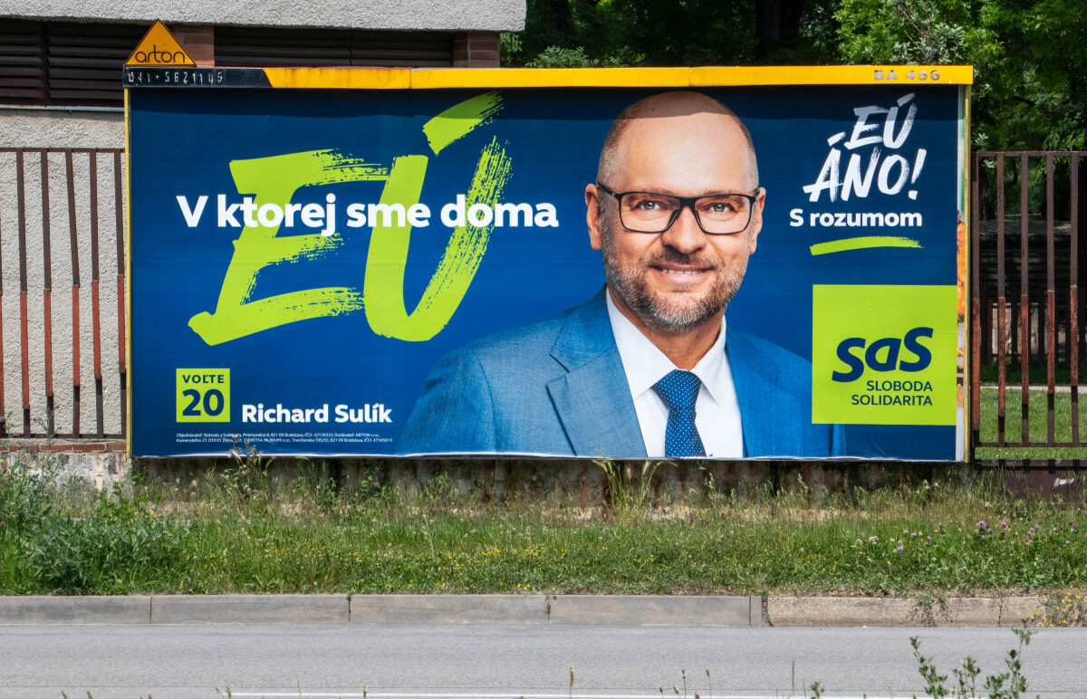 Richard Sulík, SaS, billboard, bilbord, eurovoľby 2024
