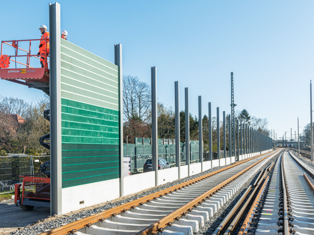 Nemecko Deutsche Bahn bariéry protihlukové
