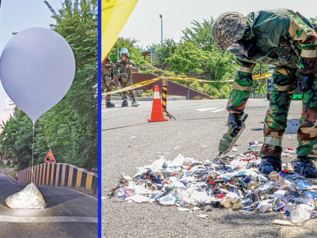 Koreas Tensions balóny severná kórea