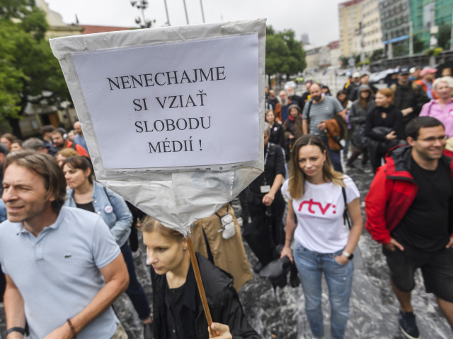 SR Bratislava RTVS štrajk výstražný prvý zhromaždenie BAX
