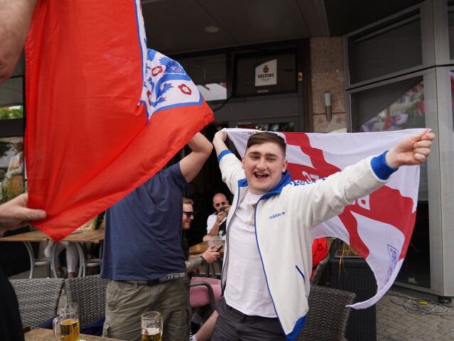 Anglicko fanúšikovia Gelsenkirchen
