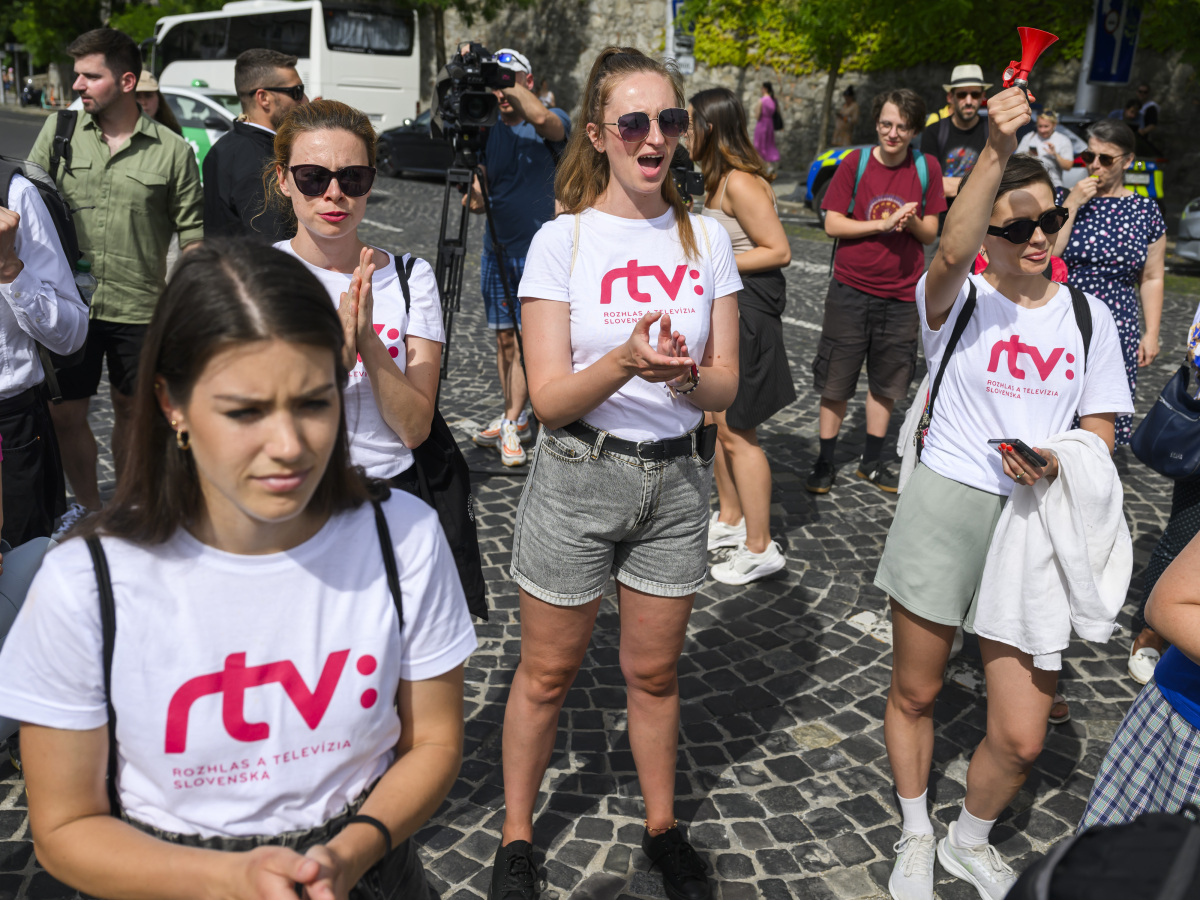 RTVS zamestnanci štrajk pochod nesúhlas