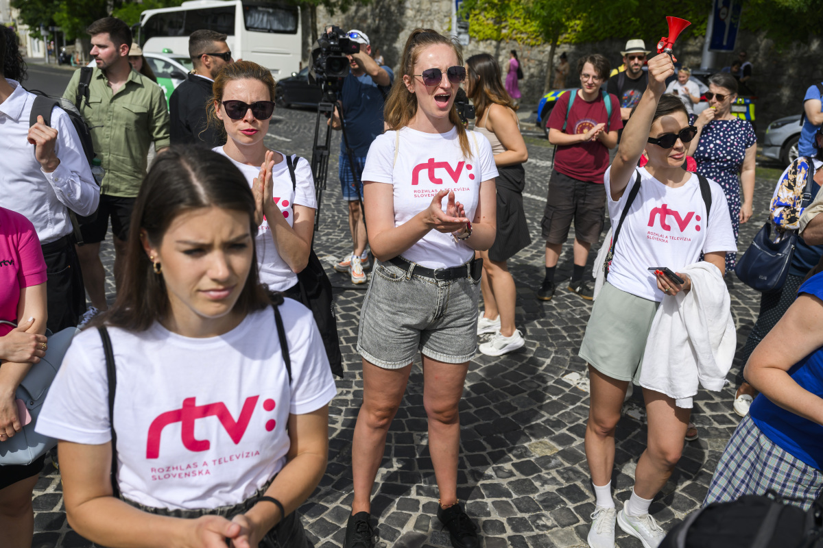 RTVS zamestnanci štrajk pochod nesúhlas