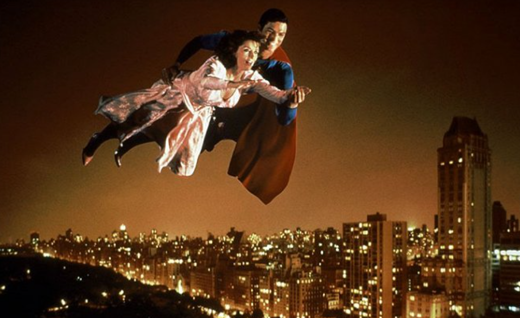 Margot Kidder a Christopher Reeve vo filme Superman IV.