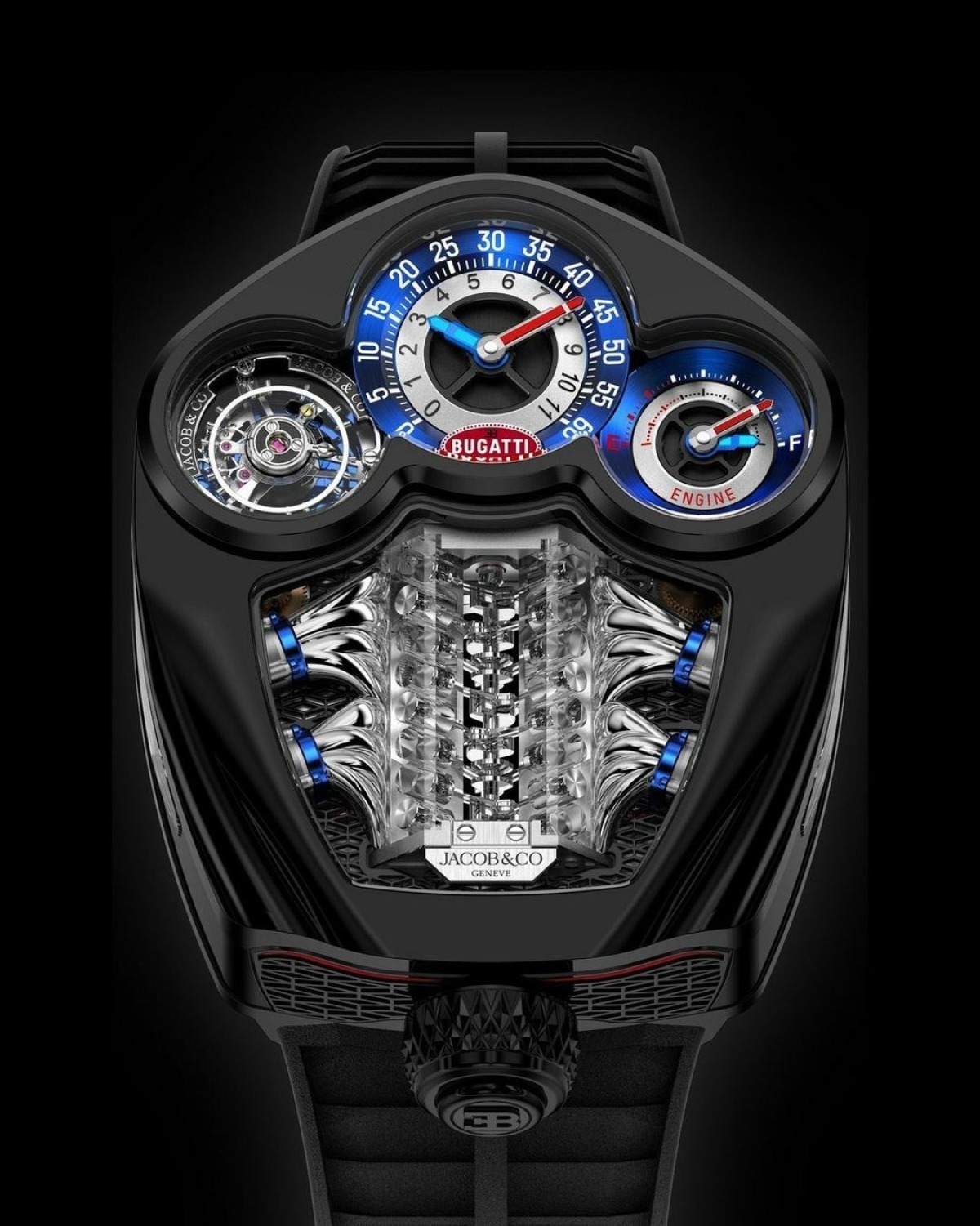 Bugatti Tourbillon - hodinky s motorom V16