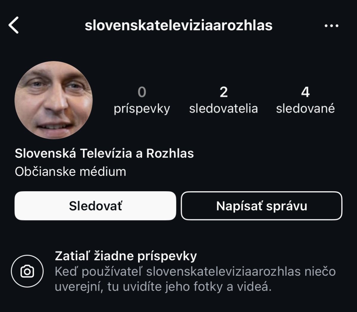 stránka na Instagrame
