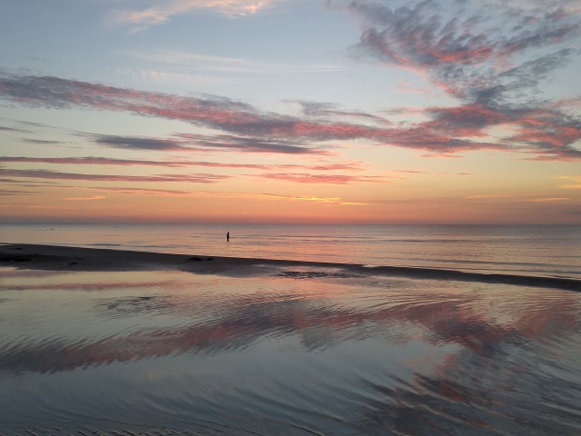 jurmala, more, pláž