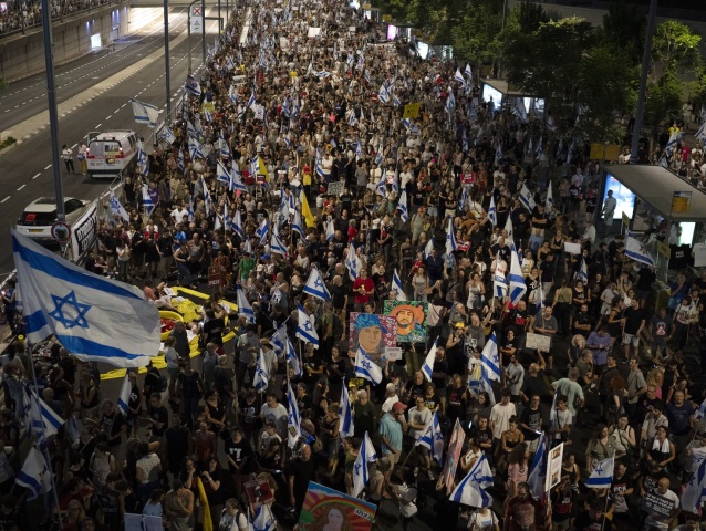 Izrael, protest, Netanjahu, demonštrácia