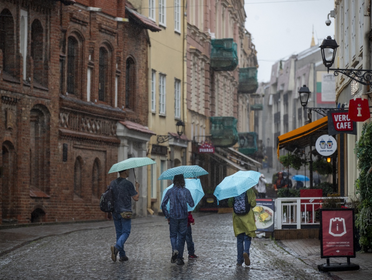 vilnius, litva, dážď