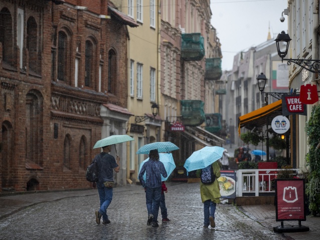 vilnius, litva, dážď