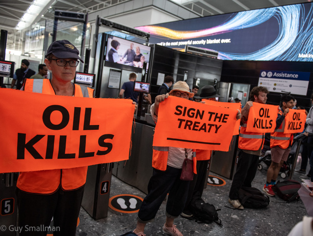 klimatickí aktivisti, Just Stop Oil, heathrow