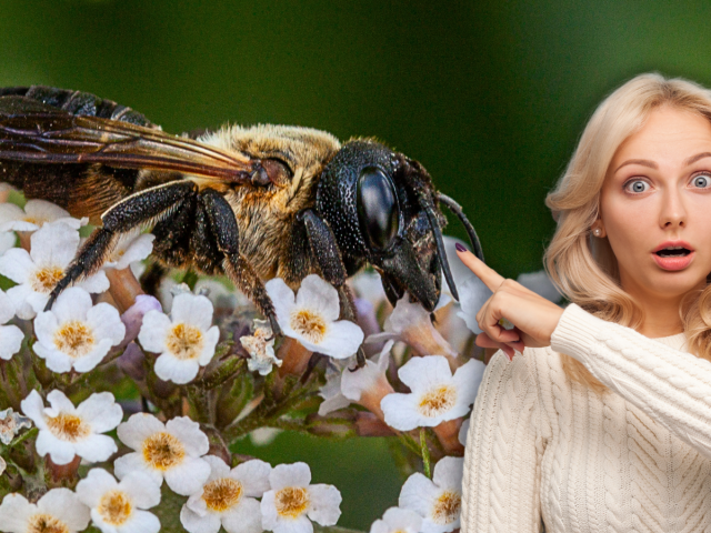 Megachile sculpturalis, invázna, včela