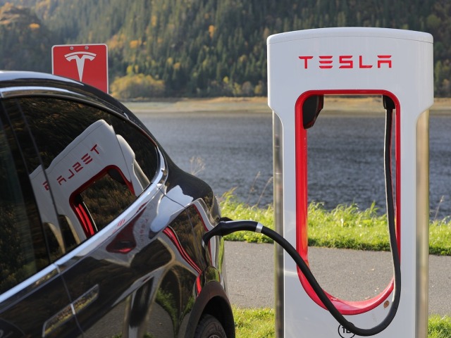 Tesla model X supercharging